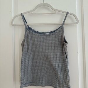 GAP Blue and White Striped Ribbed Camisole